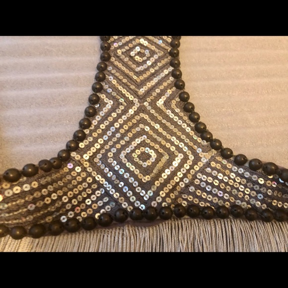 SASS & BIDE STUDDED TIE DYE FRINGE VEST NEW $185 - Picture 8 of 8